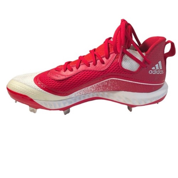 Adidas Litestrike Mens Baseball Softball Cleats Size 12 Red White - Picture 9 of 9